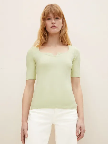 203 RIB TEE WITH NOTCHED ΜΠΛΟΥΖΑ ΓΥΝΑΙΚΕΙΟ