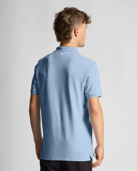 Plain Polo Shirt W487 Light Blue 