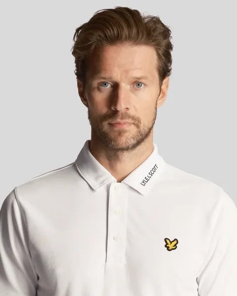 Tech Collar Logo Polo Shirt 626 White 
