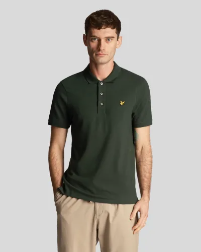 Plain Polo Shirt W486 Dark Green 